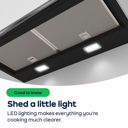 Bosch Series 2 60 cm Integrated Cooker Hood - Silver - AO Annotation - LED Lighting